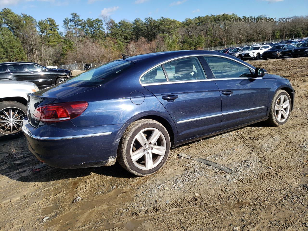 2014 Volkswagen Cc Sport Blue vin: WVWBP7AN3EE506178