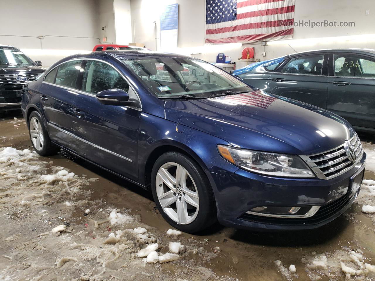 2014 Volkswagen Cc Sport Blue vin: WVWBP7AN4EE537309