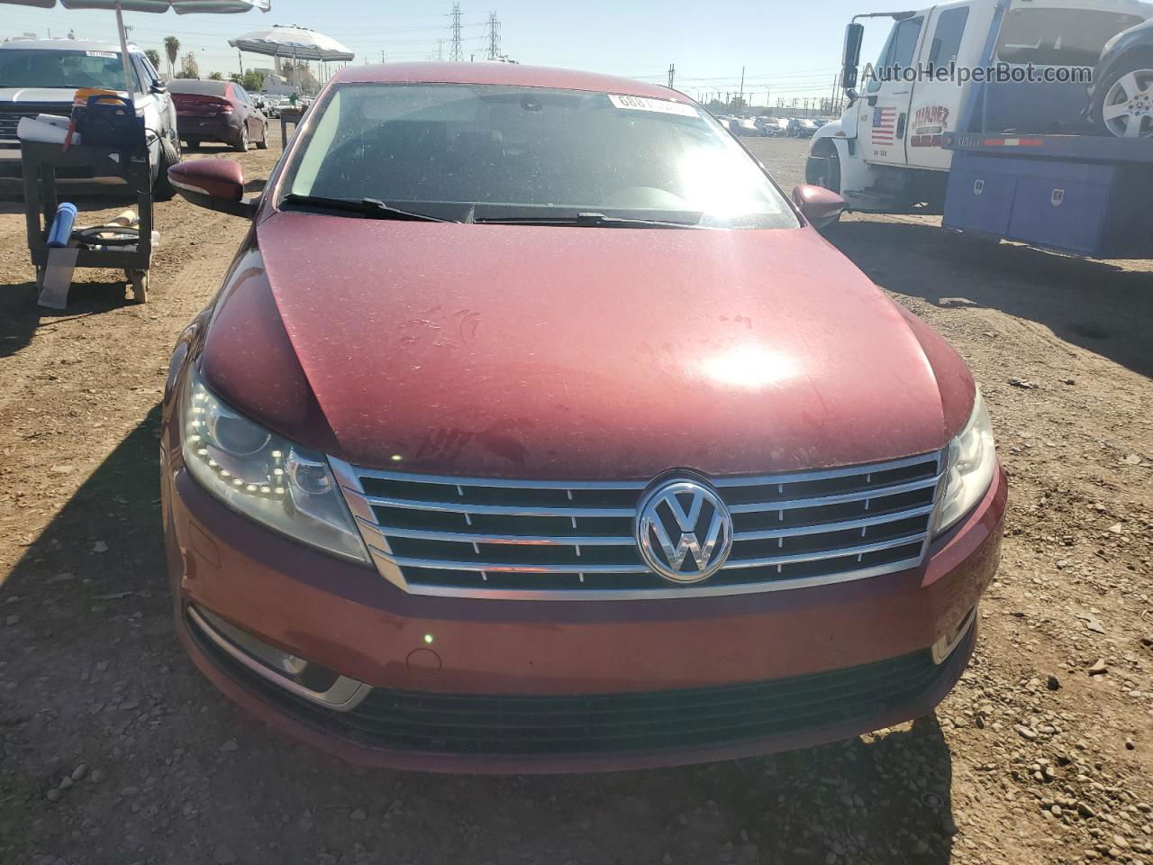 2014 Volkswagen Cc Sport Maroon vin: WVWBP7AN6EE505638