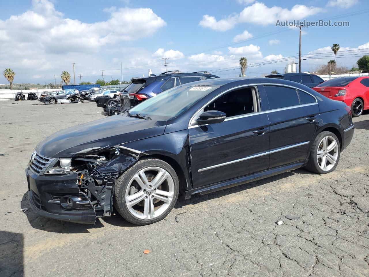 2014 Volkswagen Cc Sport Black vin: WVWBP7AN6EE526490