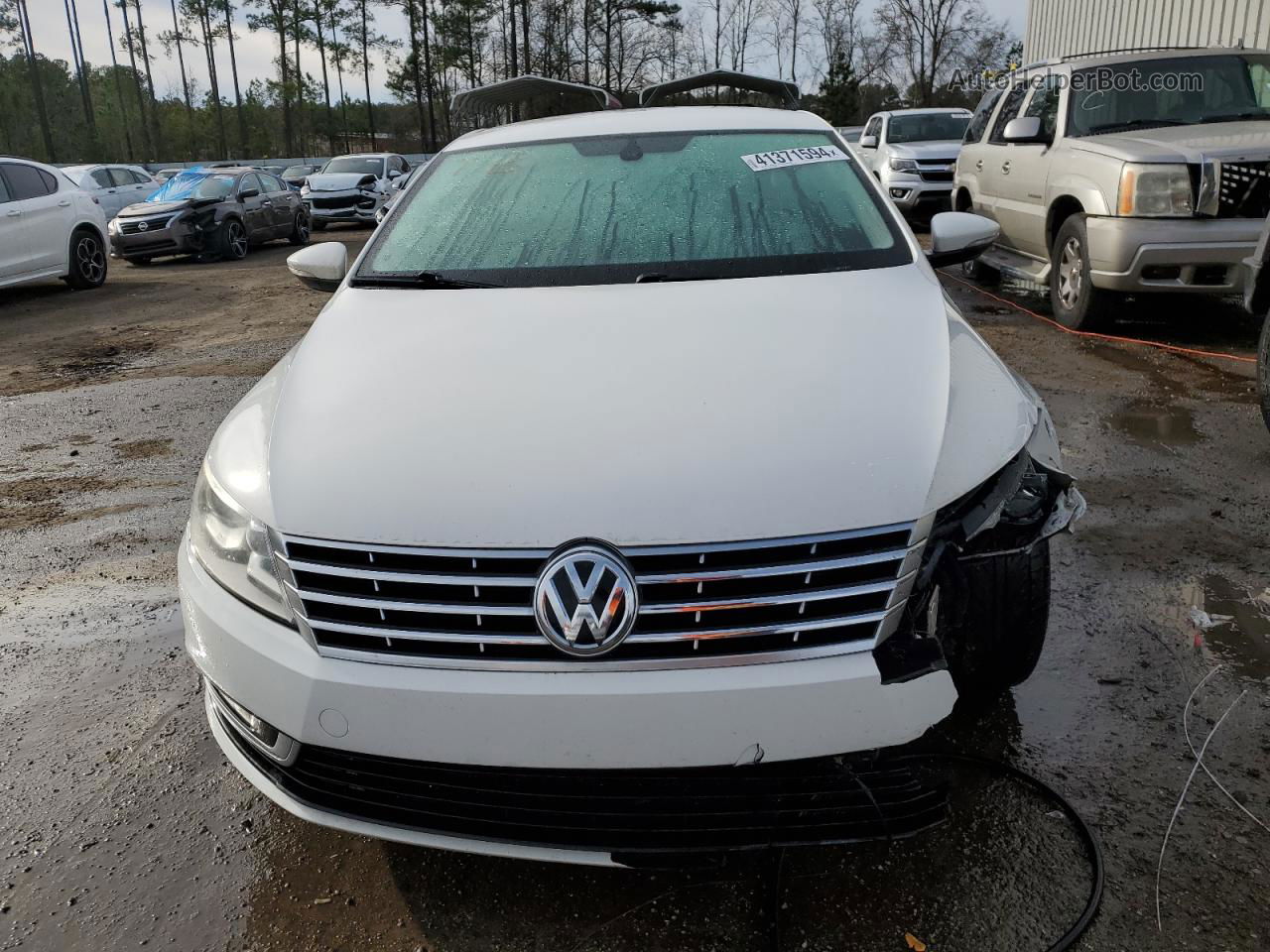 2013 Volkswagen Cc Sport White vin: WVWBP7AN7DE561294