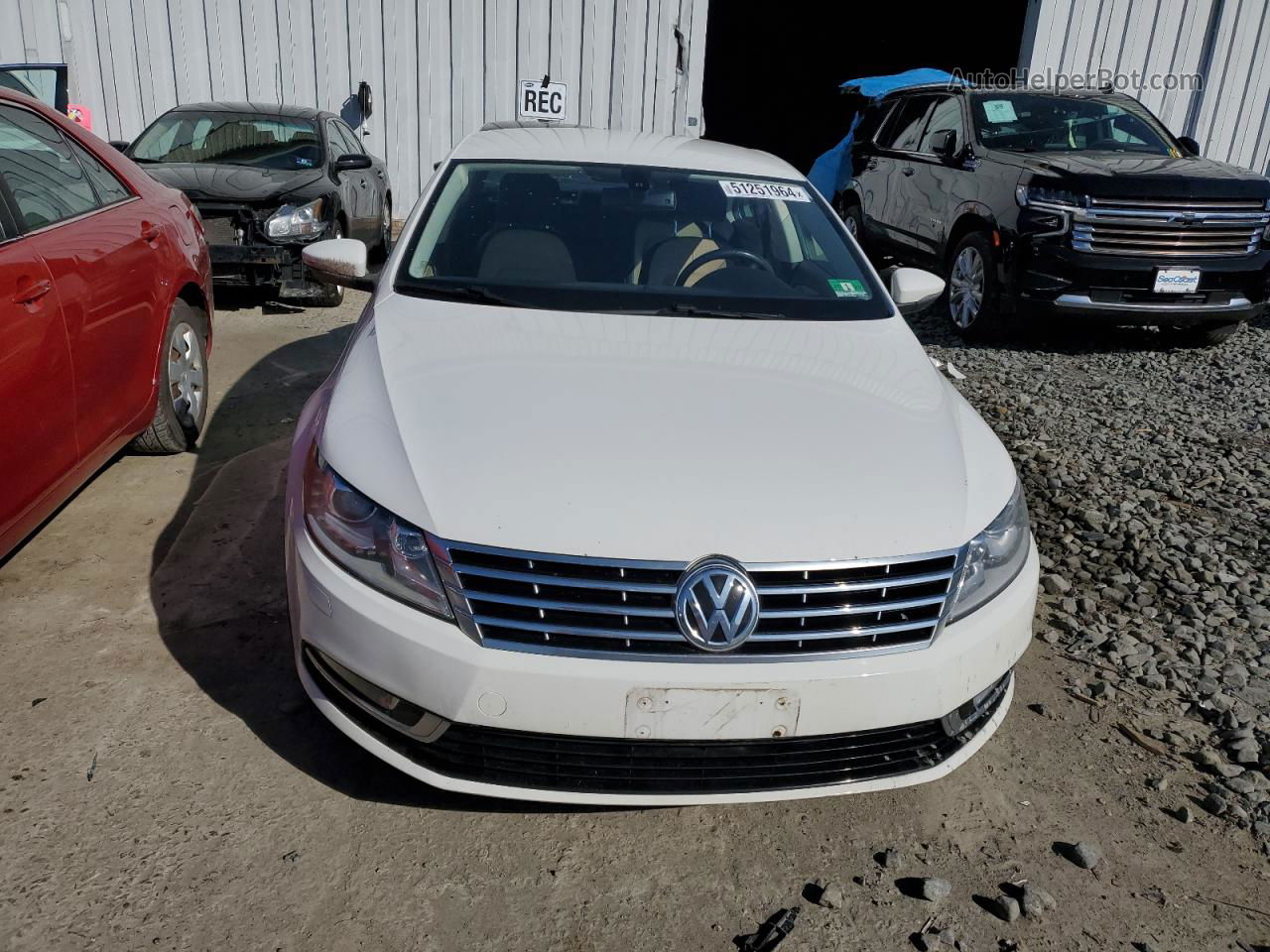 2013 Volkswagen Cc Sport White vin: WVWBP7AN9DE571843