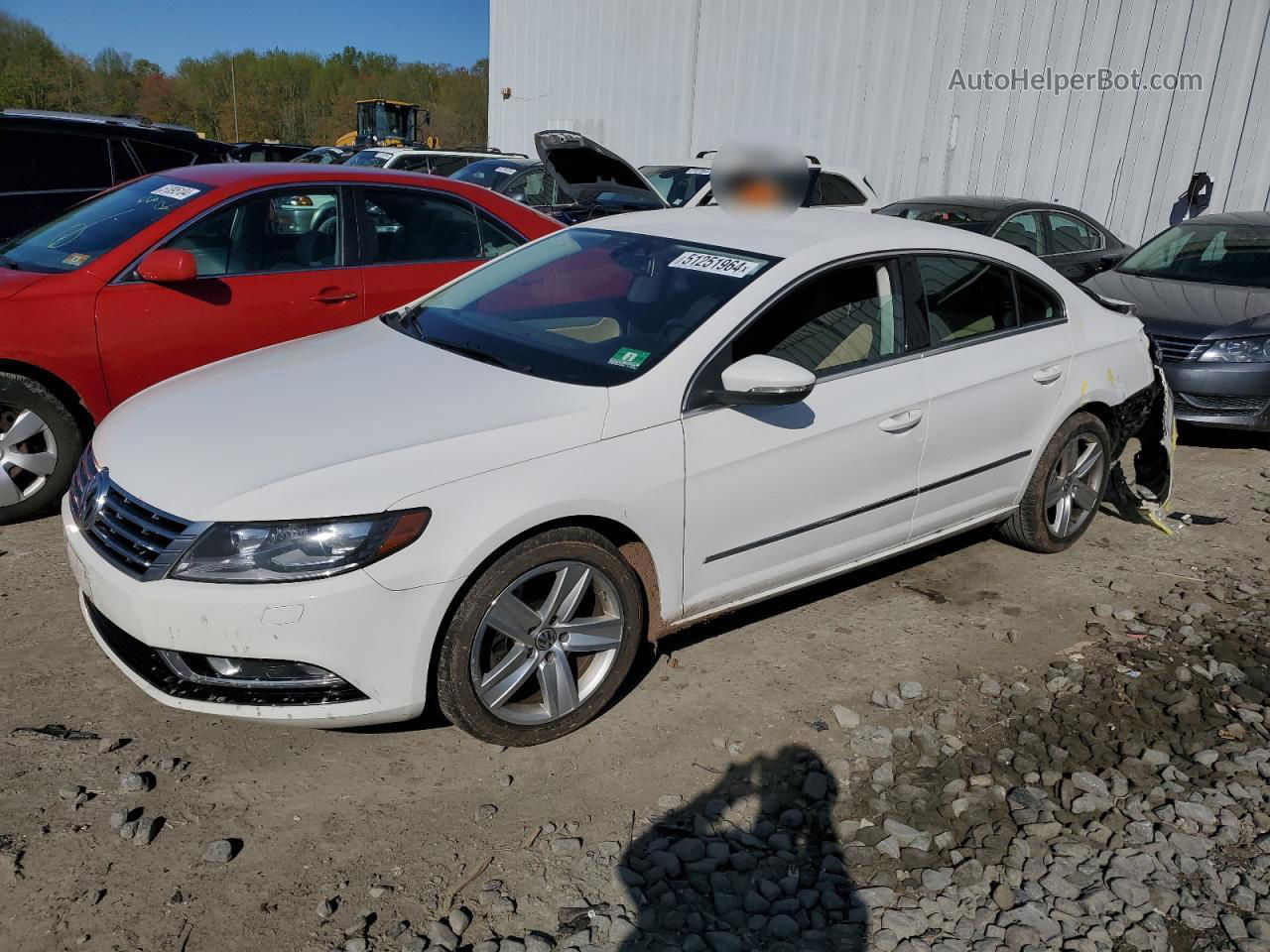 2013 Volkswagen Cc Sport White vin: WVWBP7AN9DE571843