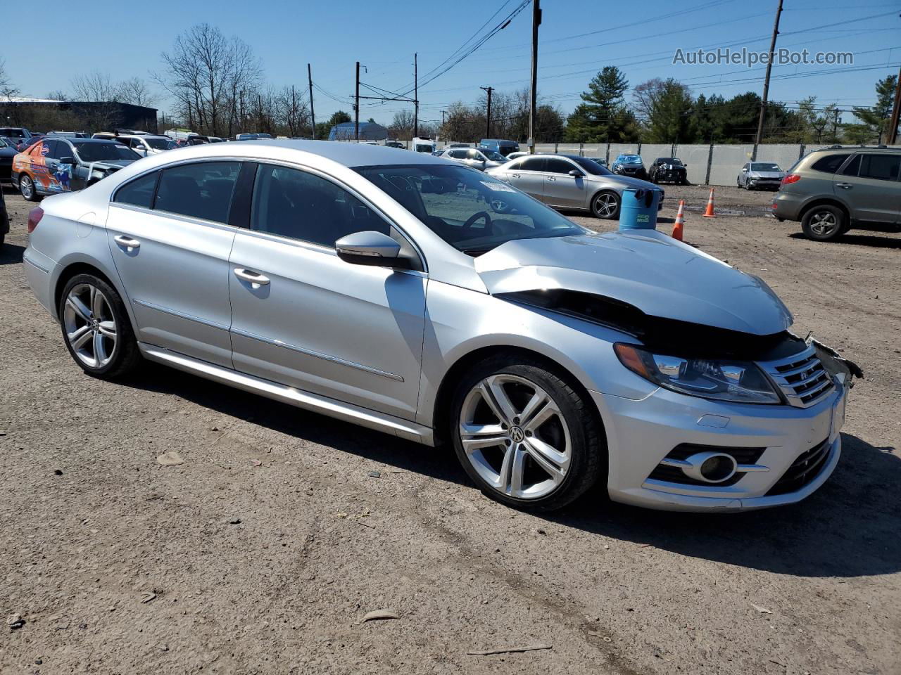 2014 Volkswagen Cc Sport Silver vin: WVWBP7AN9EE504788