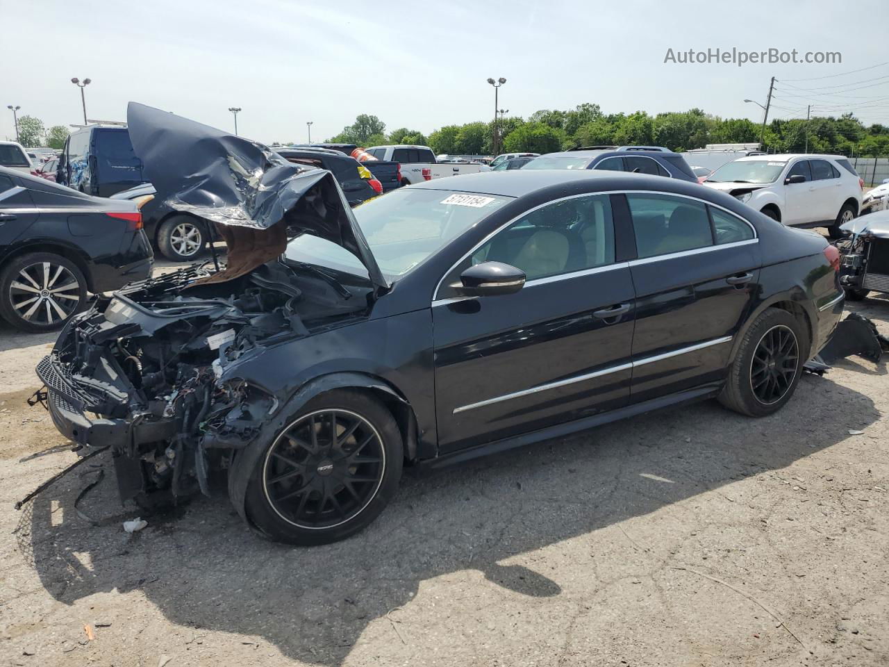 2014 Volkswagen Cc Sport Black vin: WVWBP7AN9EE528329