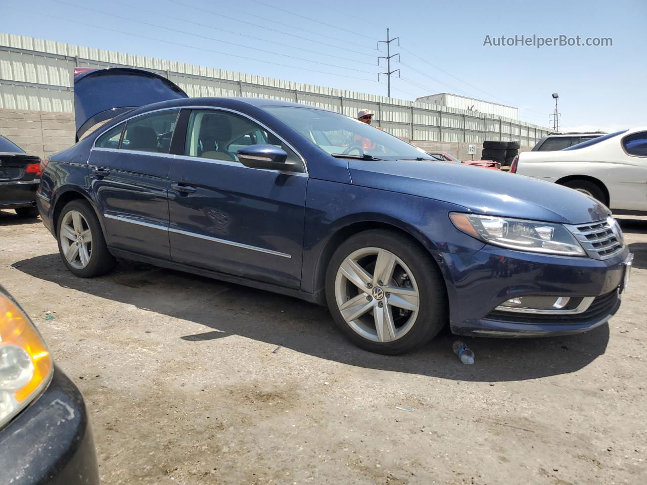 2013 Volkswagen Cc Sport Blue vin: WVWBP7ANXDE520013