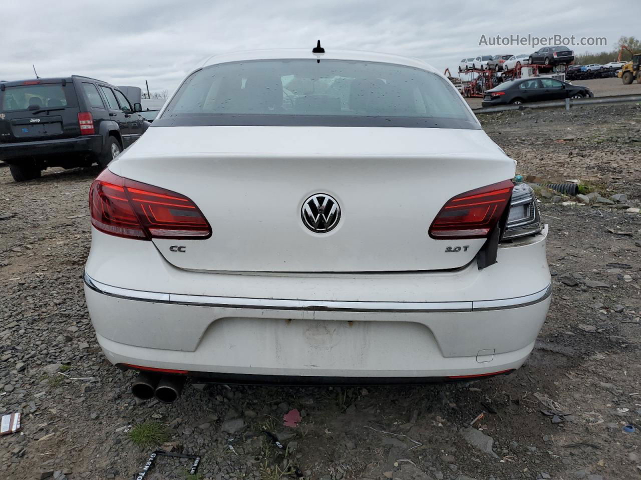 2013 Volkswagen Cc Sport White vin: WVWBP7ANXDE561337