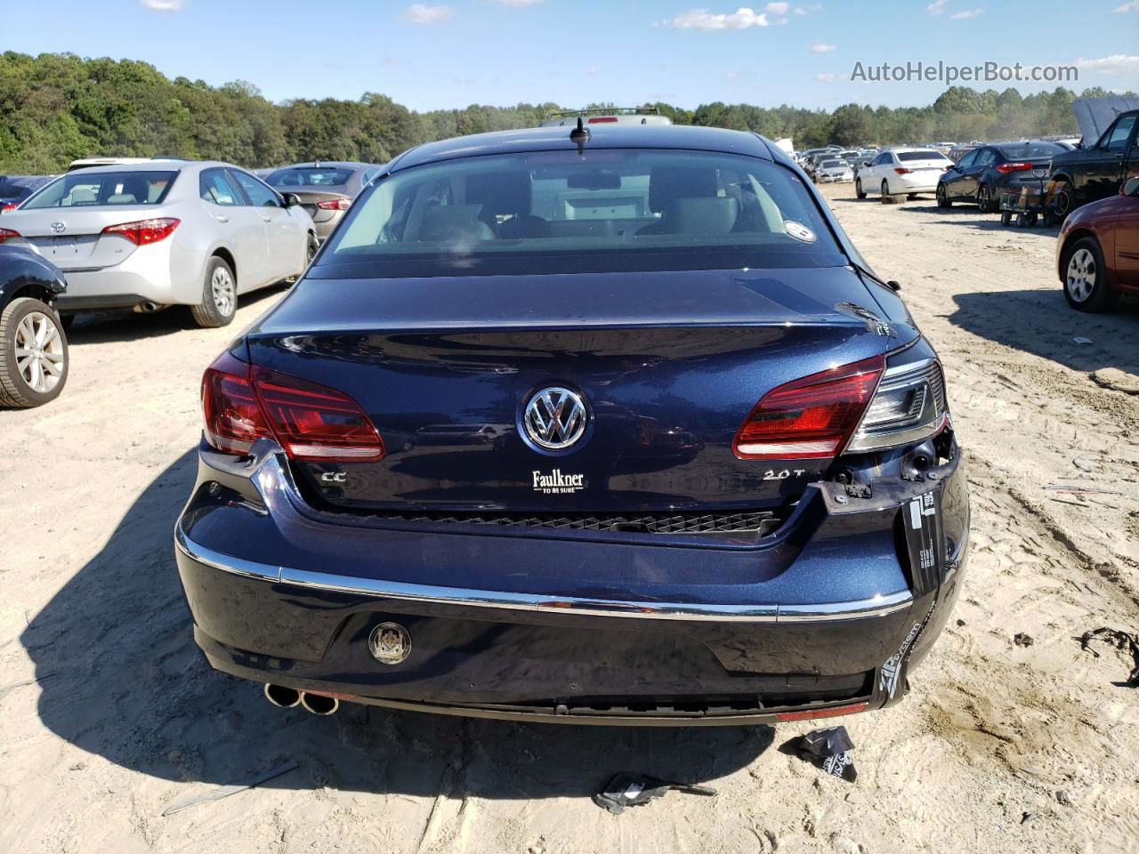 2014 Volkswagen Cc Sport Blue vin: WVWBP7ANXEE506016