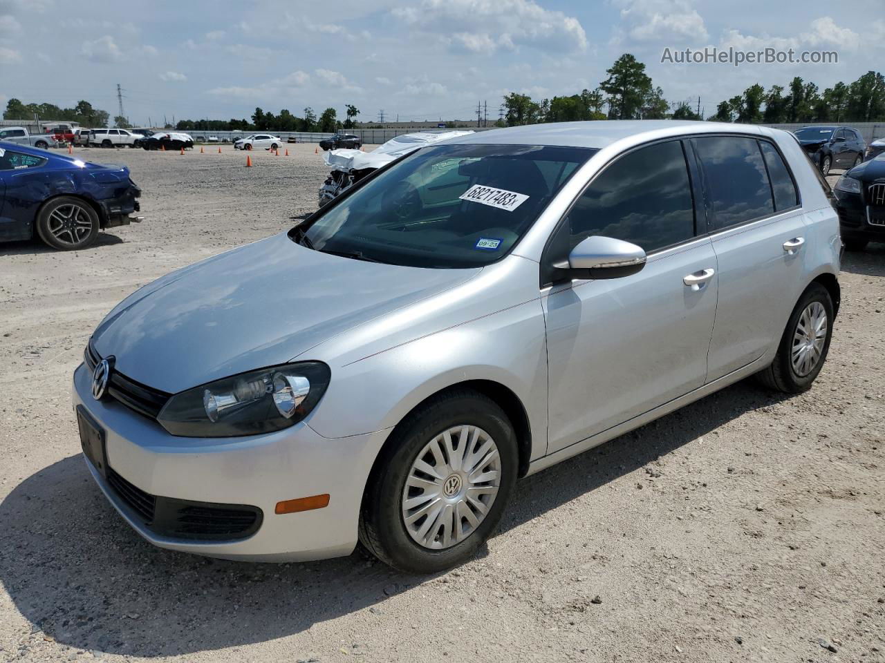 2014 Volkswagen Golf  Silver vin: WVWDB7AJ0EW009006