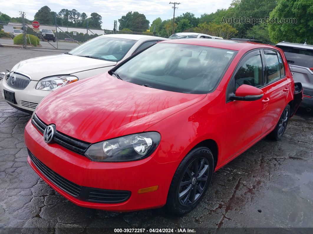 2014 Volkswagen Golf 2.5l Red vin: WVWDB7AJ1EW009757