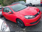 2014 Volkswagen Golf 2.5l Red vin: WVWDB7AJ1EW009757