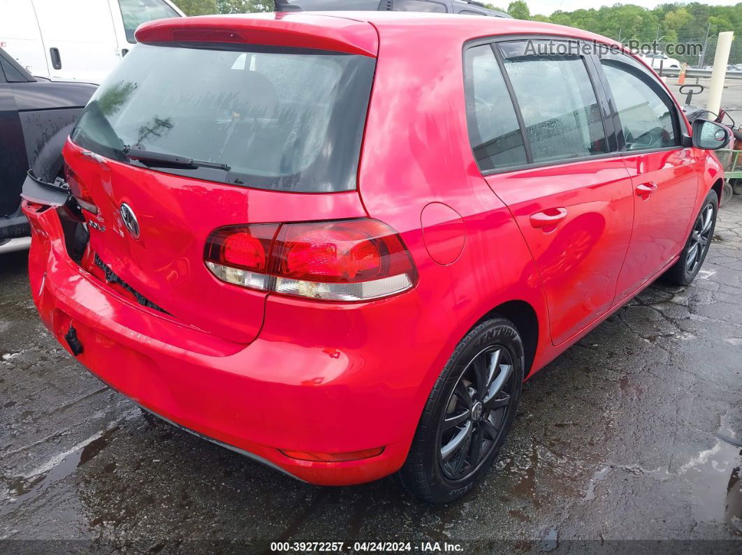 2014 Volkswagen Golf 2.5l Red vin: WVWDB7AJ1EW009757