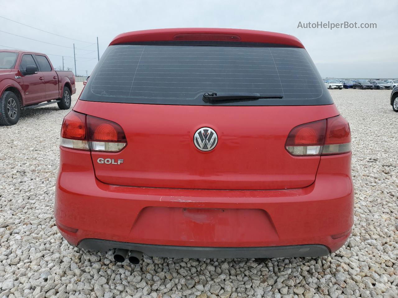 2014 Volkswagen Golf  Red vin: WVWDB7AJ1EW010228