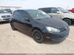 2014 Volkswagen Golf 2.5l Black vin: WVWDB7AJ2EW003174