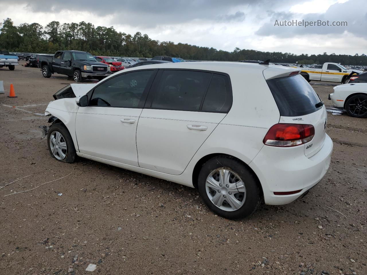 2014 Volkswagen Golf  White vin: WVWDB7AJ3EW008903