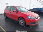 2014 Volkswagen Golf 2.5l Red vin: WVWDB7AJ4EW007792