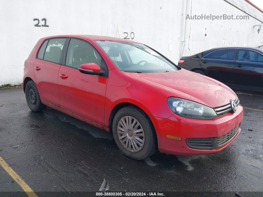 2014 Volkswagen Golf 2.5l Red vin: WVWDB7AJ4EW007792