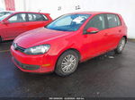 2014 Volkswagen Golf 2.5l Red vin: WVWDB7AJ4EW007792