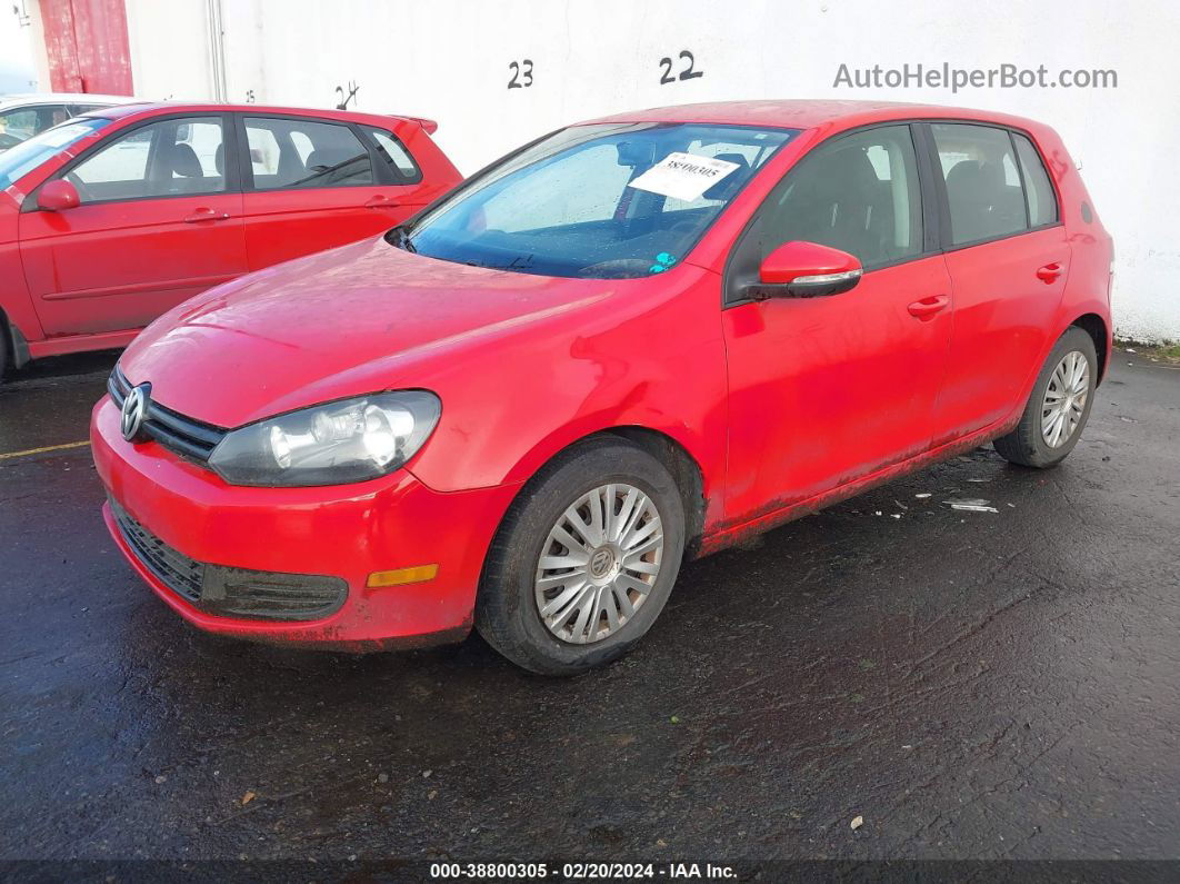 2014 Volkswagen Golf 2.5l Red vin: WVWDB7AJ4EW007792