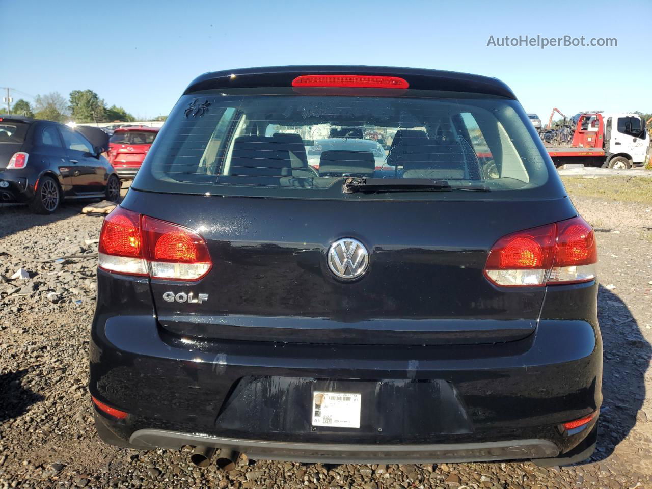 2014 Volkswagen Golf  Black vin: WVWDB7AJ4EW008148