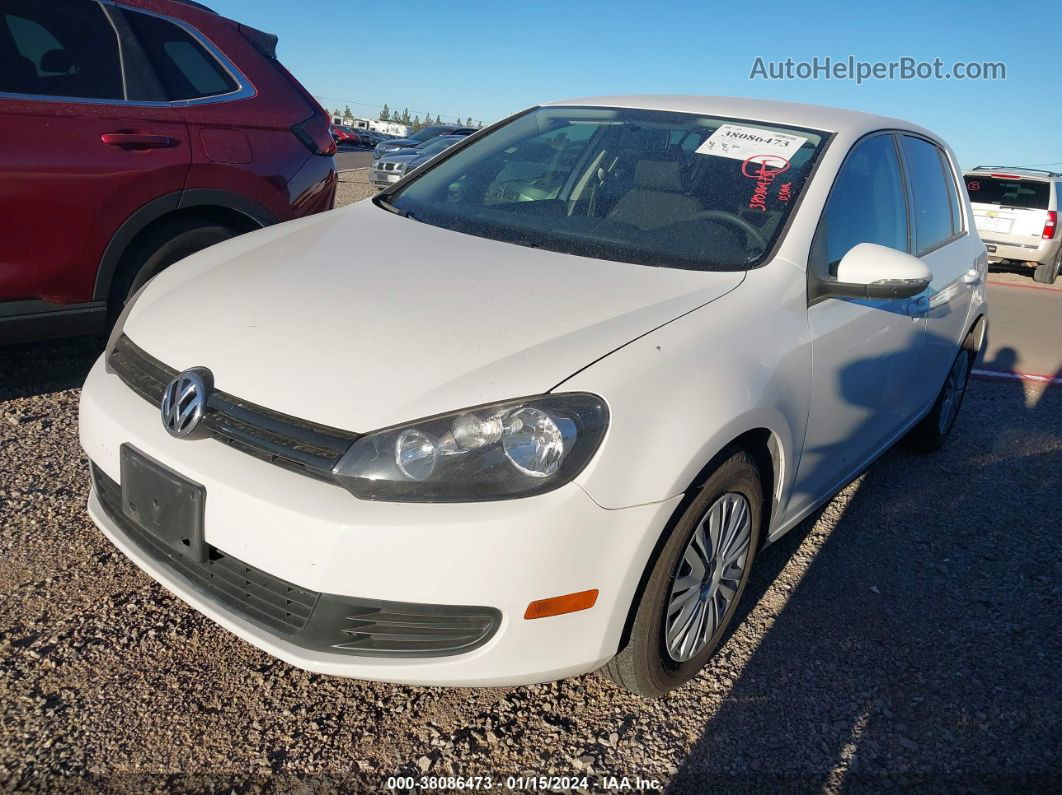 2014 Volkswagen Golf 2.5l White vin: WVWDB7AJ4EW011681