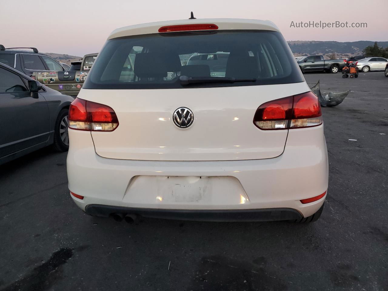 2014 Volkswagen Golf  White vin: WVWDB7AJ5EW008272