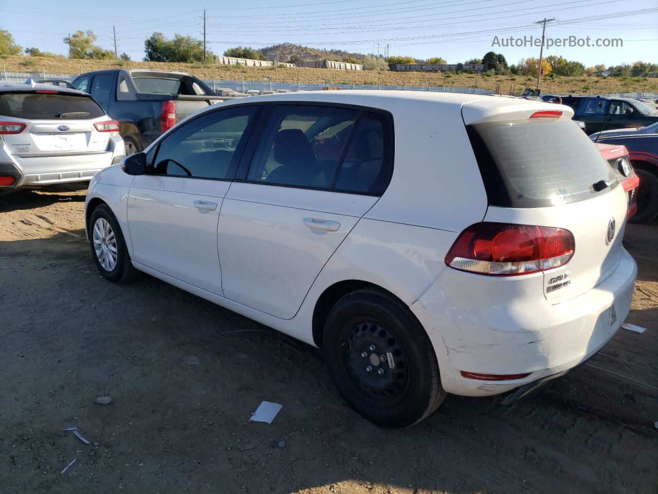 2014 Volkswagen Golf  White vin: WVWDB7AJ6EW008149