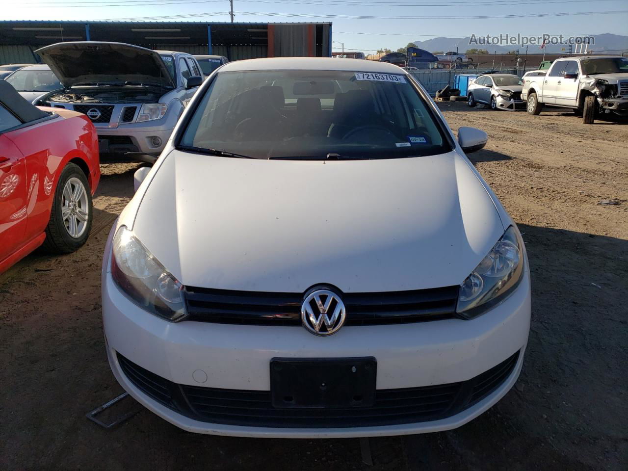 2014 Volkswagen Golf  White vin: WVWDB7AJ6EW008149