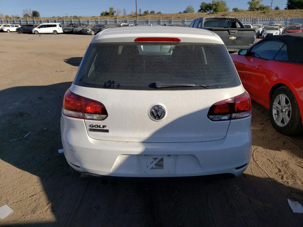 2014 Volkswagen Golf  White vin: WVWDB7AJ6EW008149