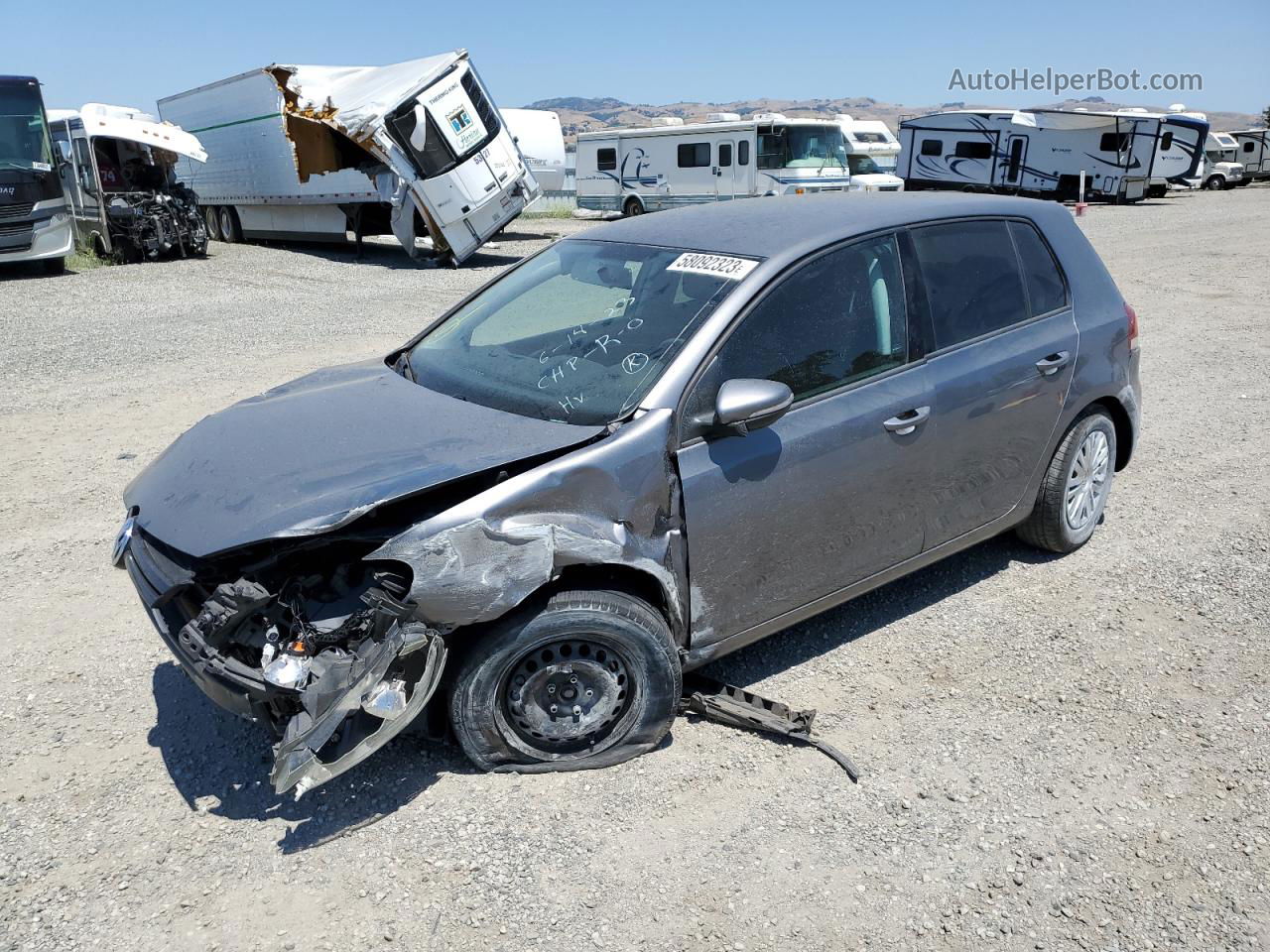 2014 Volkswagen Golf  Charcoal vin: WVWDB7AJ7EW001100