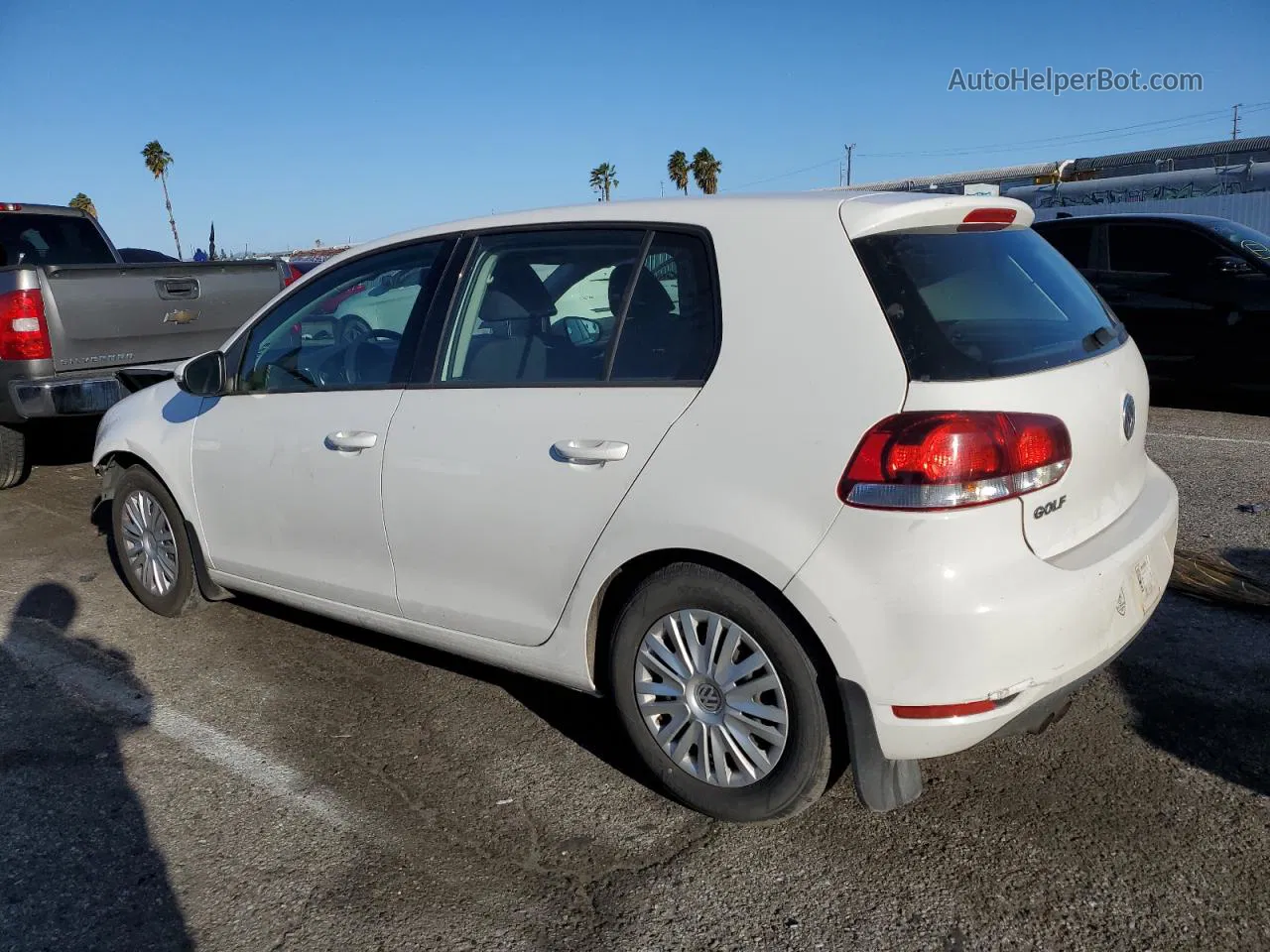 2014 Volkswagen Golf  White vin: WVWDB7AJ7EW011853