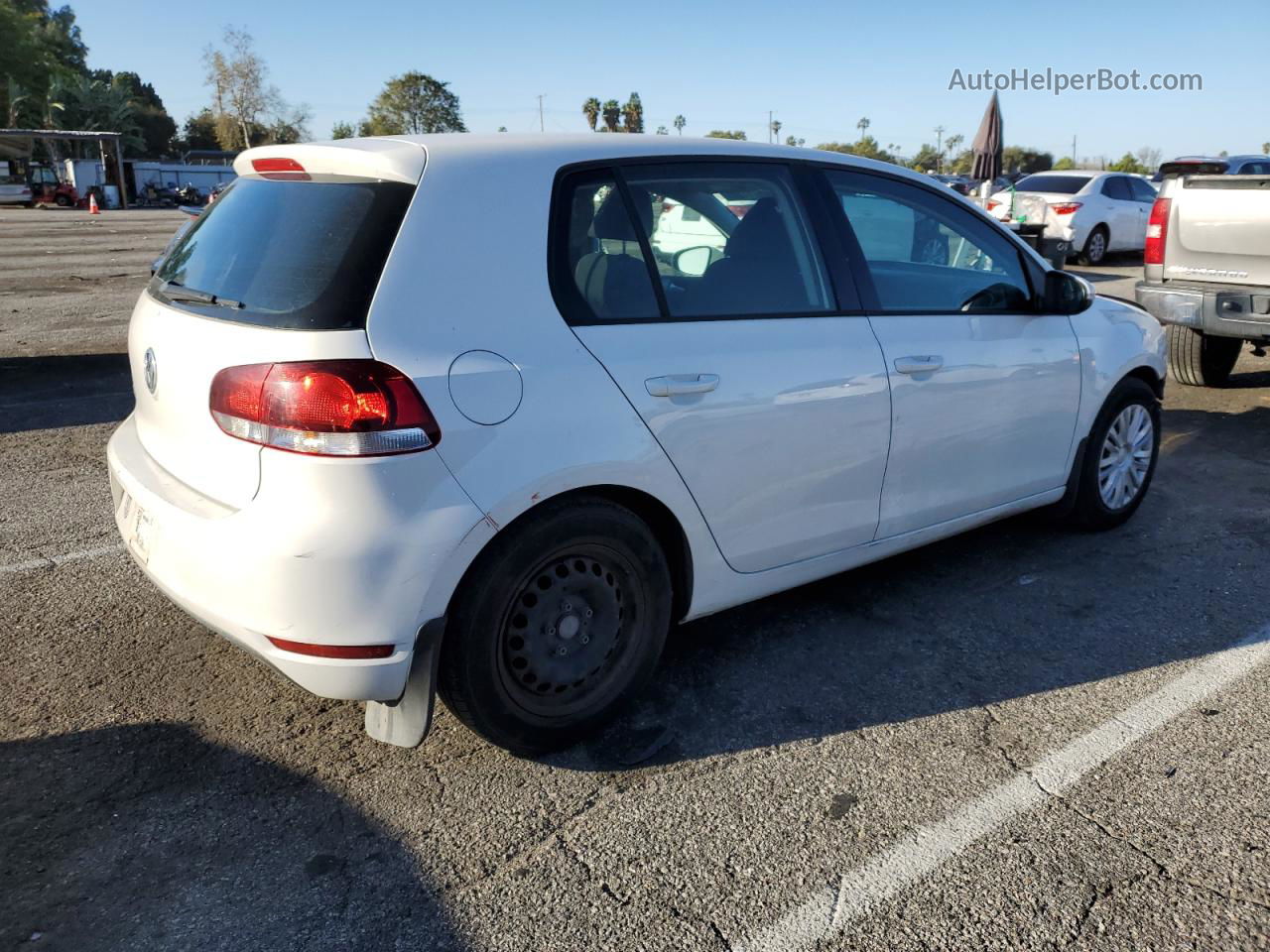 2014 Volkswagen Golf  White vin: WVWDB7AJ7EW011853