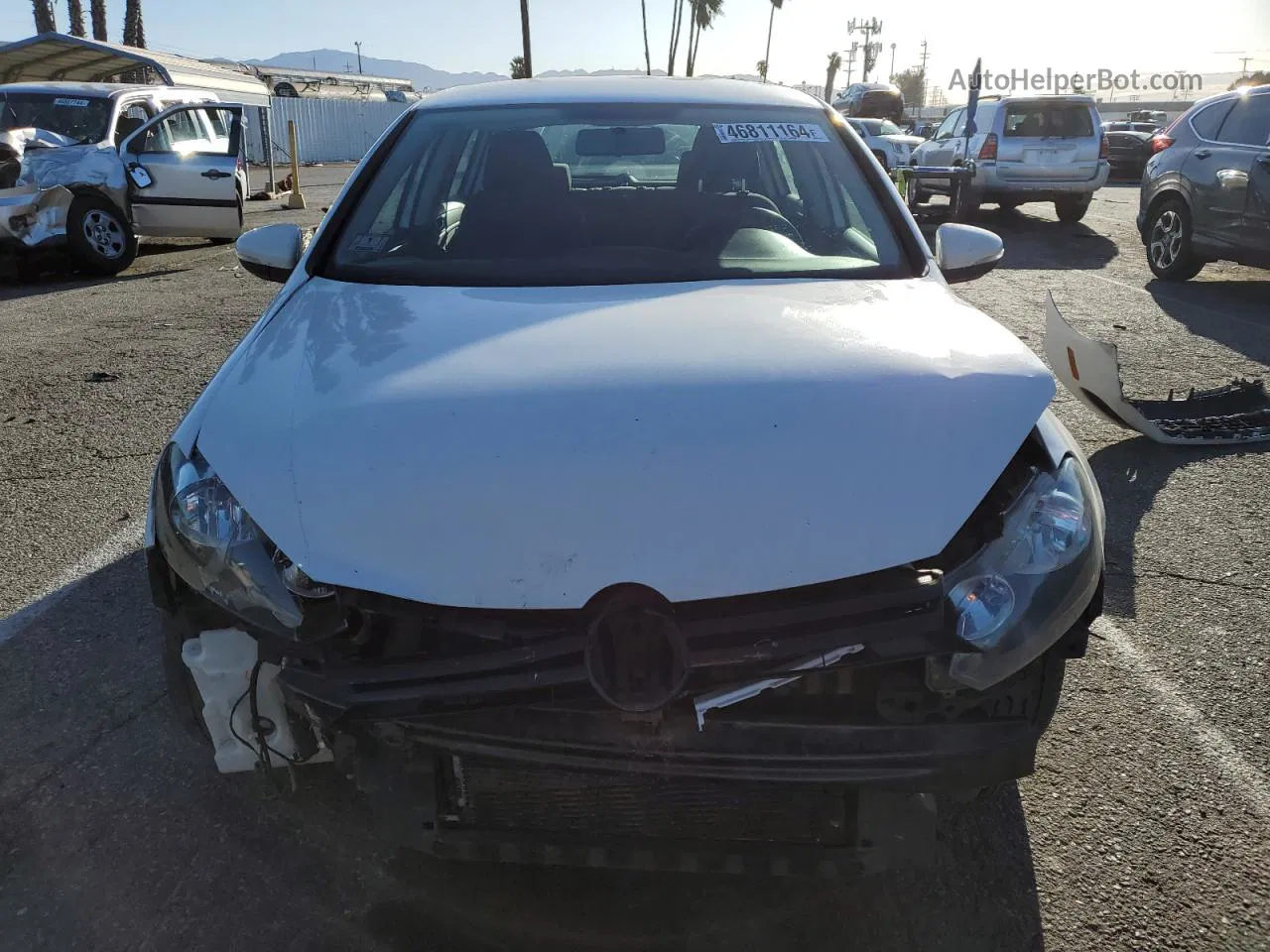 2014 Volkswagen Golf  White vin: WVWDB7AJ7EW011853