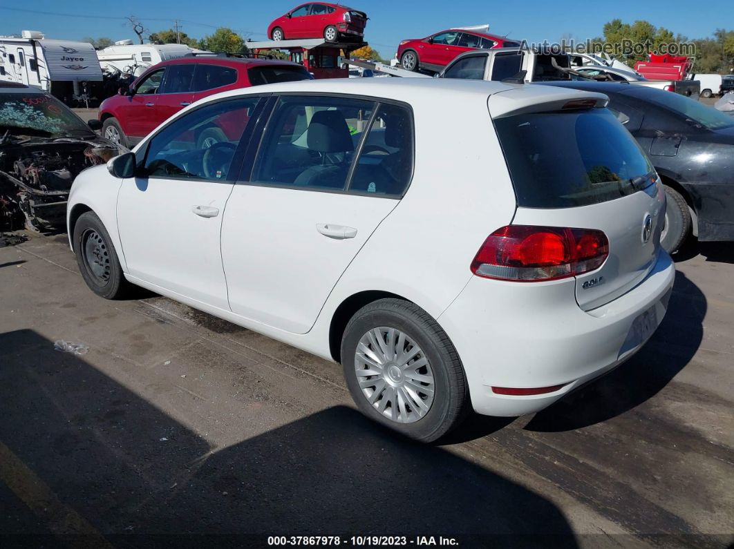 2014 Volkswagen Golf 2.5l White vin: WVWDB7AJ8EW001123