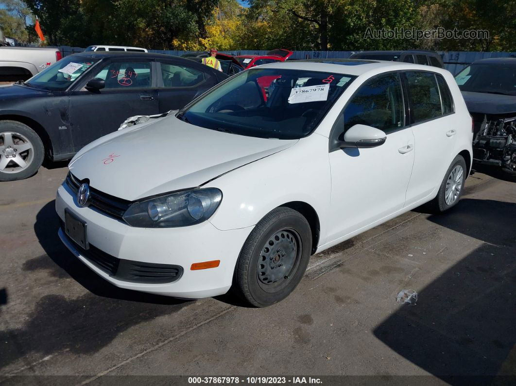 2014 Volkswagen Golf 2.5l White vin: WVWDB7AJ8EW001123