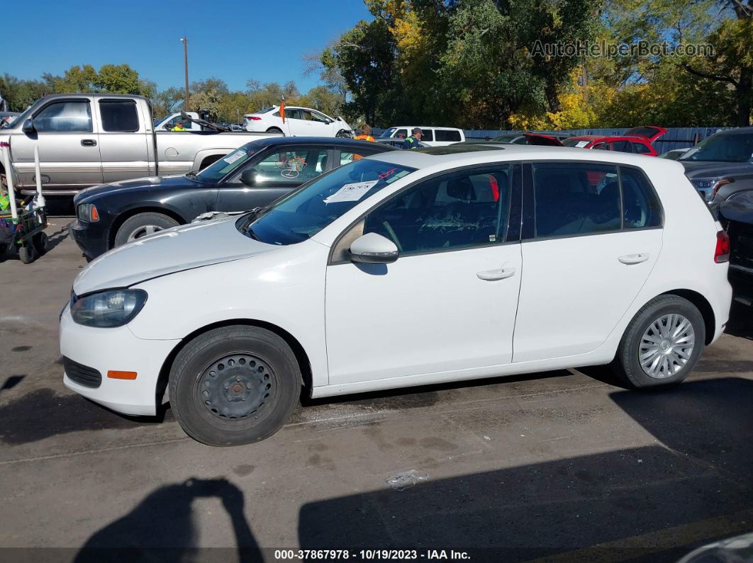 2014 Volkswagen Golf 2.5l White vin: WVWDB7AJ8EW001123