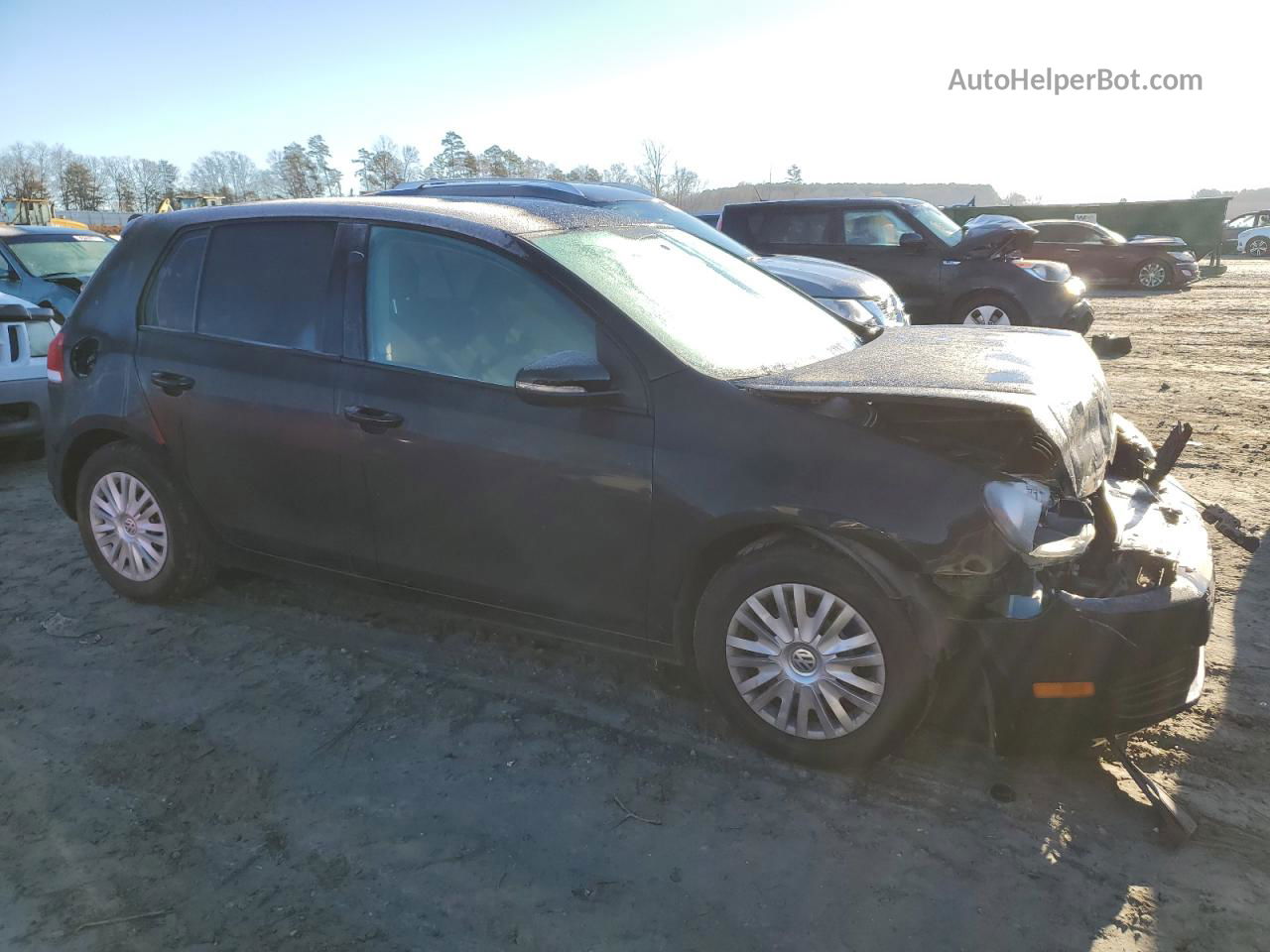 2014 Volkswagen Golf  Black vin: WVWDB7AJ8EW001266