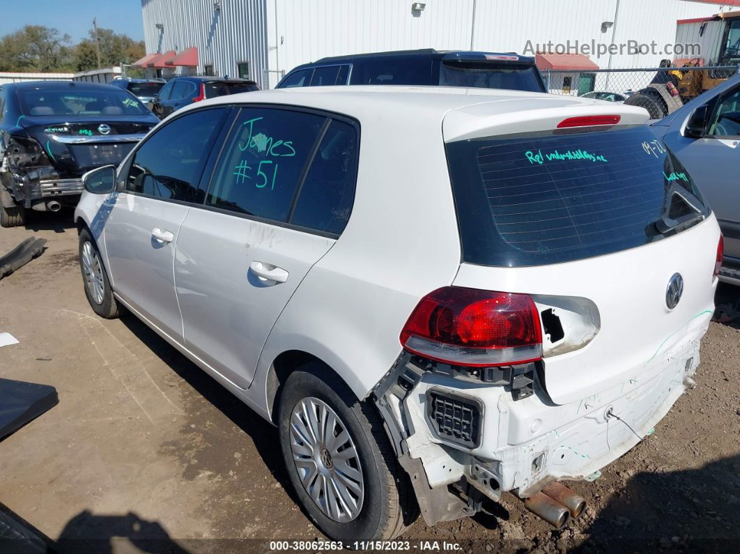 2014 Volkswagen Golf 2.5l White vin: WVWDB7AJ8EW009268