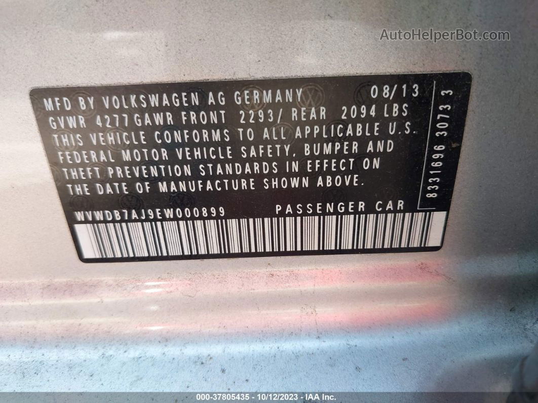 2014 Volkswagen Golf 2.5l Серебряный vin: WVWDB7AJ9EW000899