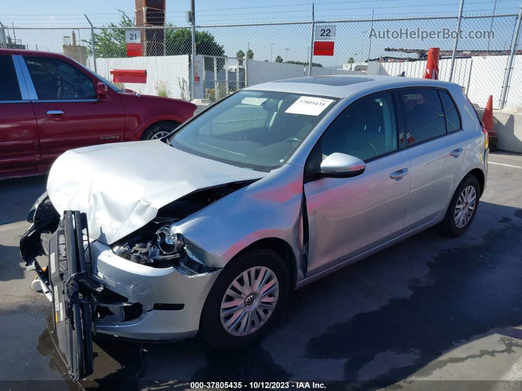 2014 Volkswagen Golf 2.5l Silver vin: WVWDB7AJ9EW000899