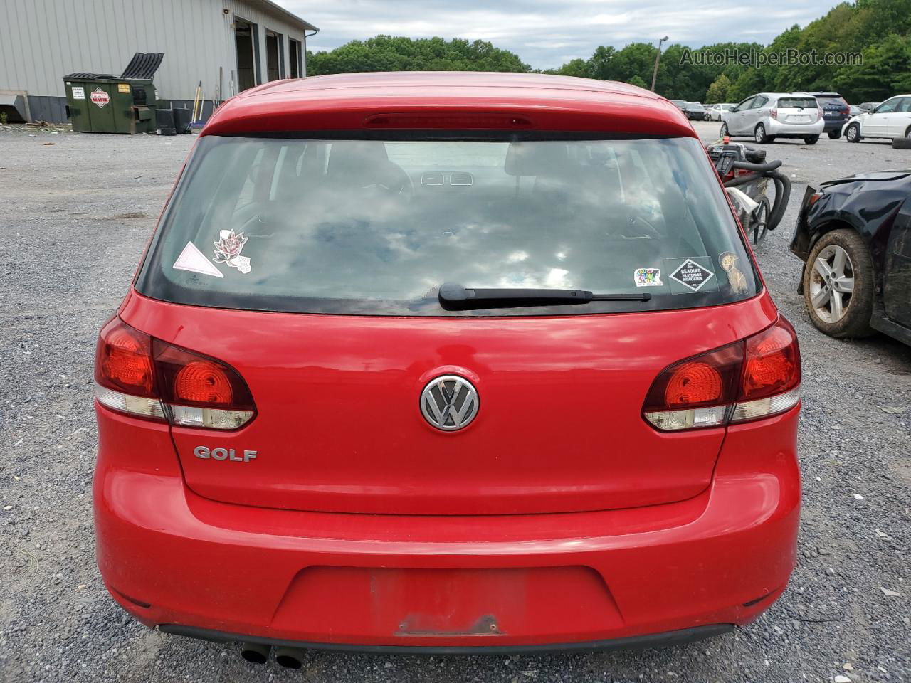 2014 Volkswagen Golf  Red vin: WVWDB7AJ9EW009456