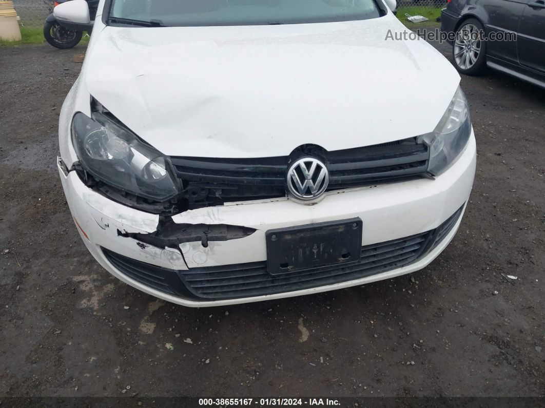 2014 Volkswagen Golf 2.5l Белый vin: WVWDB7AJ9EW009666