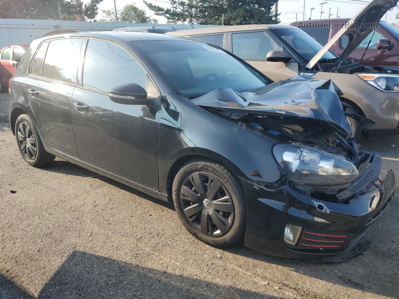 2014 Volkswagen Golf  Black vin: WVWDB7AJXEW011135