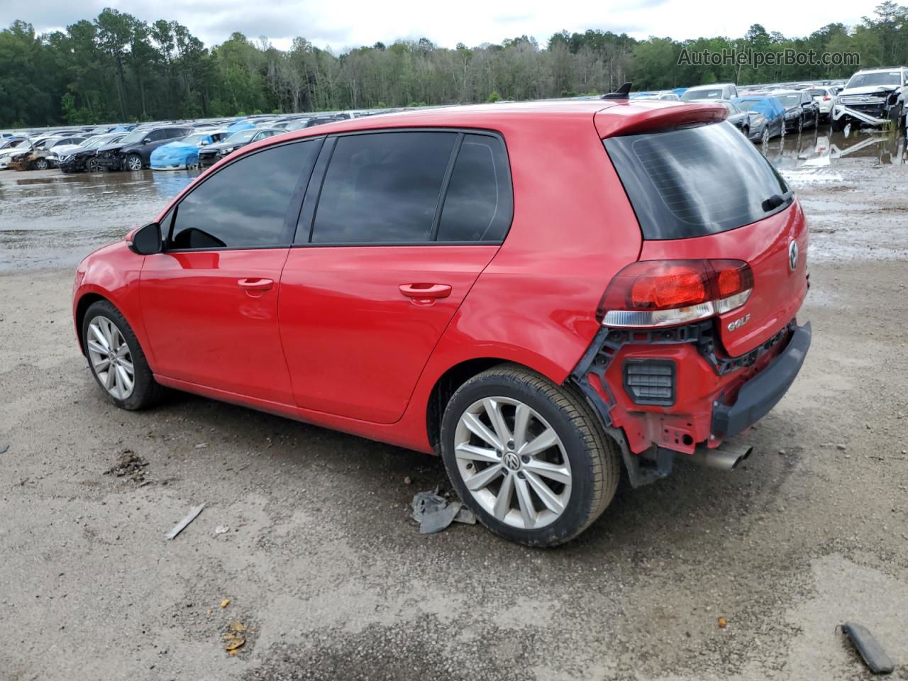 2014 Volkswagen Golf  Red vin: WVWDM7AJ1EW004472