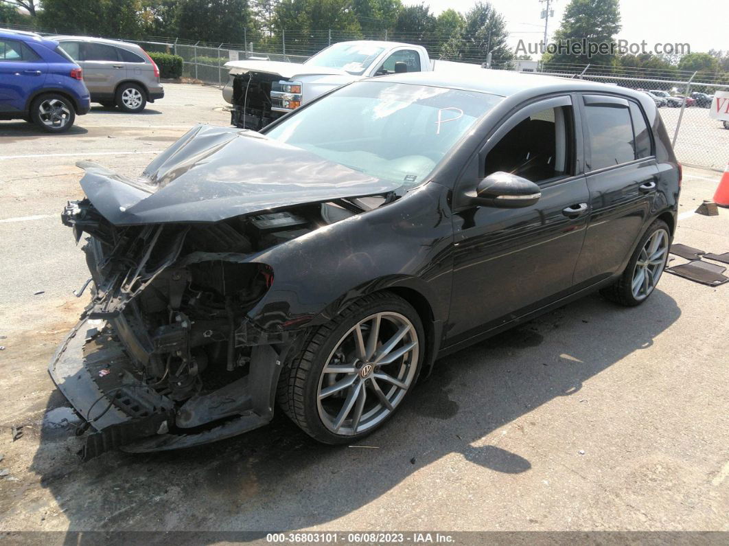 2014 Volkswagen Golf Tdi Black vin: WVWDM7AJ1EW011695