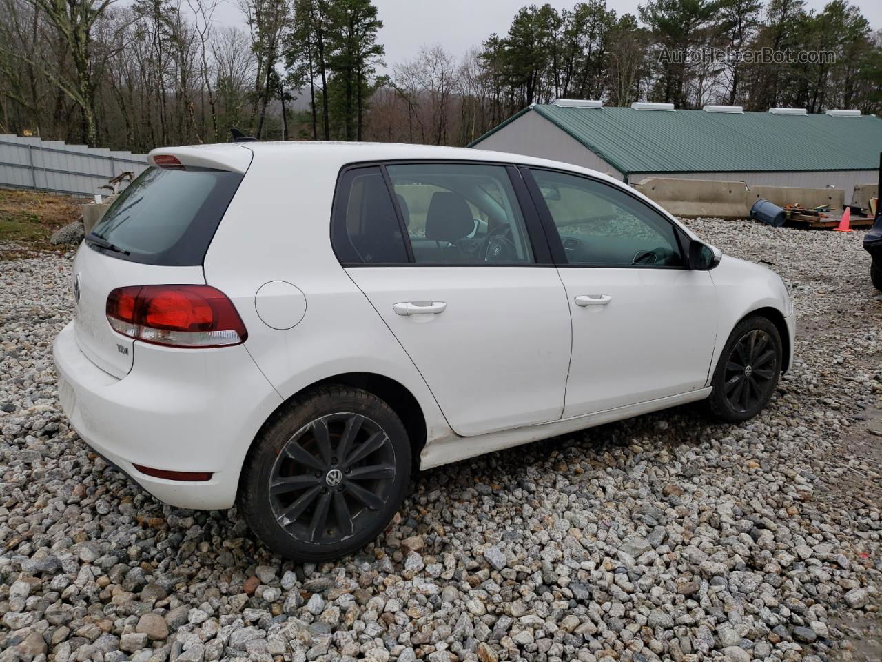 2014 Volkswagen Golf  White vin: WVWDM7AJ2EW003444