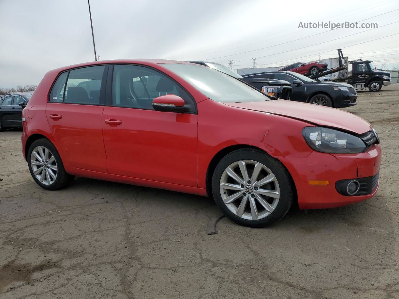 2014 Volkswagen Golf  Red vin: WVWDM7AJ4EW001503