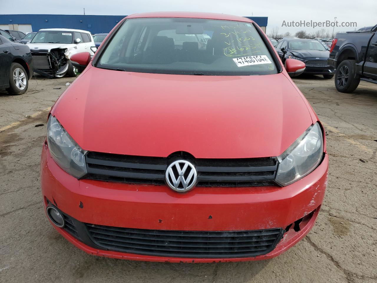 2014 Volkswagen Golf  Red vin: WVWDM7AJ4EW001503