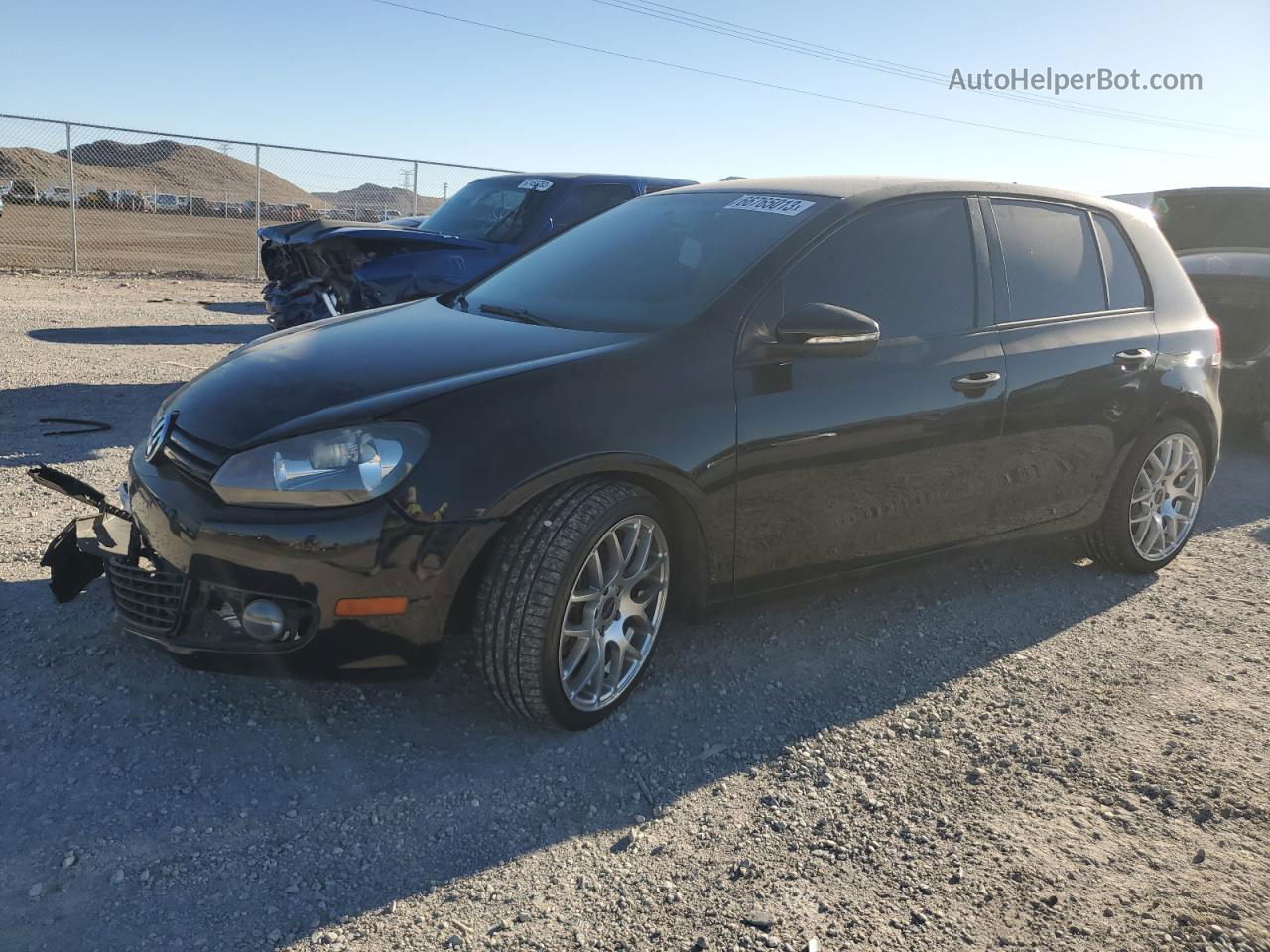 2014 Volkswagen Golf  Black vin: WVWDM7AJ7EW005321