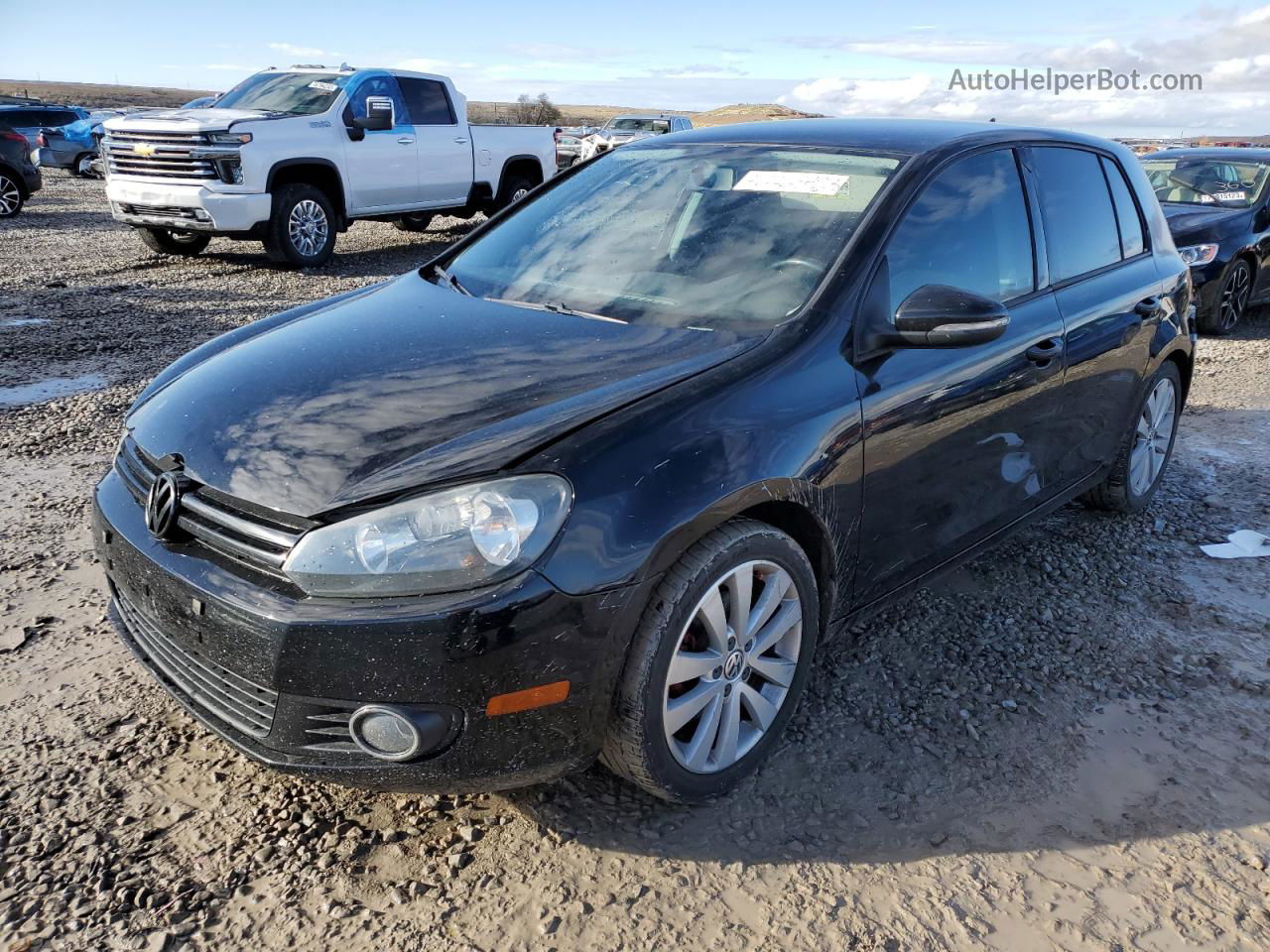 2014 Volkswagen Golf  Black vin: WVWDM7AJXEW006964